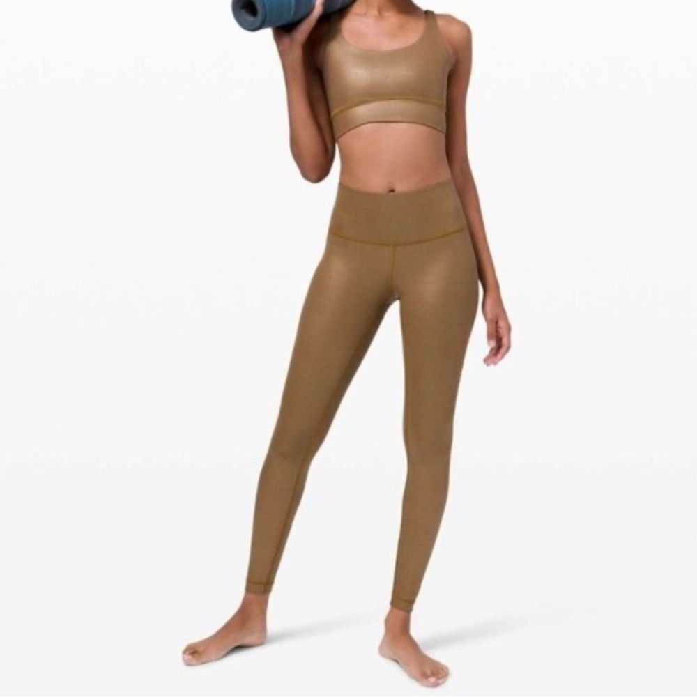 Lululemon Athletica Wunder Under High Rise  in Foil matte Copper